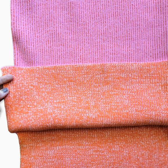 3.1 PHILLIP LIM Double Face Crossbody Sweater Midi Dress Pink - Picture 10 of 14